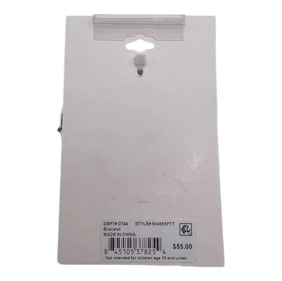 Mom Adjustable Bangle Bracelet Stainless Steel w/ Silver Plated Charms - Picture 3 of 3